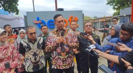 Direktur Utama Perum Bulog, Ahmad Rizal Ramdhani resmi meluncurkan Beloft Kawasan Business District di Kawasan Ex. Goro, Kanwil DKI Jakarta & Banten, di Kelapa Gadig, Jakarta Utara. (foto. lazir)