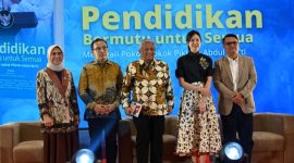 Gelar wicara Peluncuran buku Pendidikan Bermutu untuk Semua Menggali Pokok-Pokok Pikiran Abdul Mu’ti (dok. kemendikdasem)