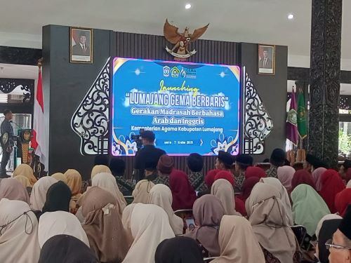 Gema Berbaris launching digelar di Pendopo Kabupaten Lumajang (foto. atz)