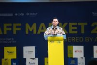 Sultan B. Najamudindalam pada pembukaan JAFF Market di Grha Pradipta Jogja Expo Center (JEC), Sabtu (29-11-2025). (dok. rentak.id)