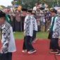 Tari Jafin dibawakan santri Pondok Pesantren Khomsani Nur Klanting . (foto. atz)