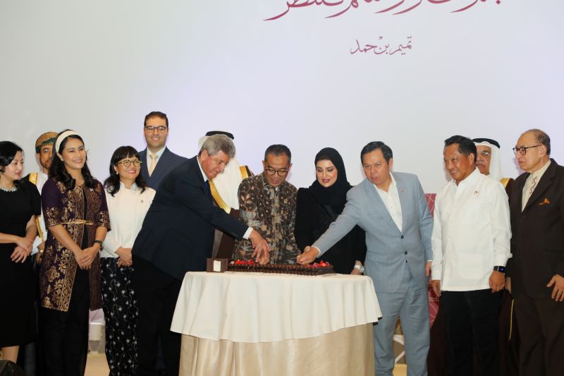 Mendiktisaintek Brian Yuliarto yang mewakili Pemerintah Republik Indonesia pada peringatan National Day of Qatar. (dok. rentak)