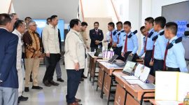 AHY dalam peresmian SMA Taruna Nusantara Kampus Malang oleh Presiden Republik Indonesia Prabowo Subianto. (dok. rentak.id)