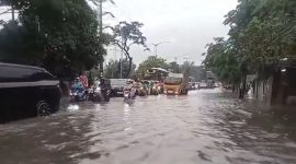 Banjir di Daan Mogot, Jakarta barat (Tangkapan layar TMC Polda Metro Jaya)