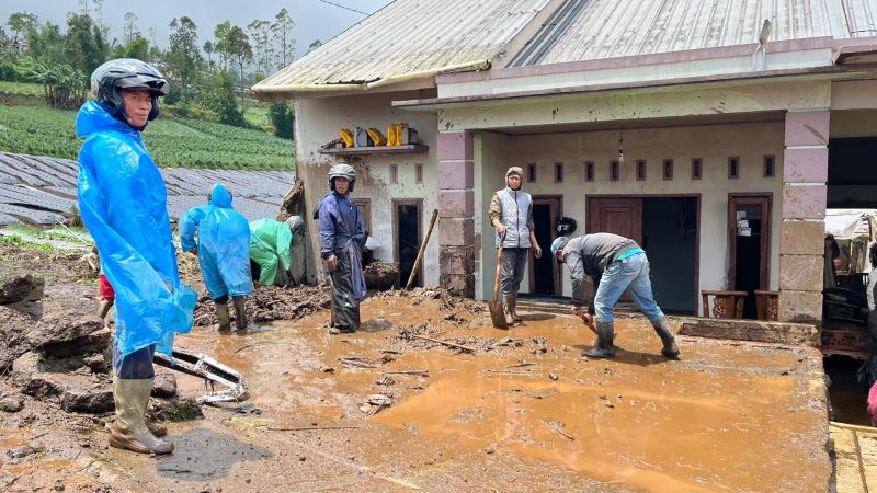 Dampak banjir bandang dan angin kencang di Kecamatan Karangreja, Purbalingga (dok. rentak.id)