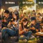 Ilustrasi G-Z dimana-mana menggunakan internet di handponenya. (ilusrasi ai-rentak.id)