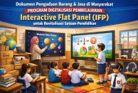 Ilustrasi pengadaan barang dan jasa masyarakat untuk sekolah. (ilustrasi oleh ai -rentak.id)