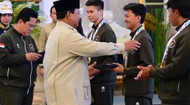 Presiden Republik Indonesia Prabowo Subianto menyampaikan apresiasi secara langsung atas prestasi atlet (dok. rentak.id)