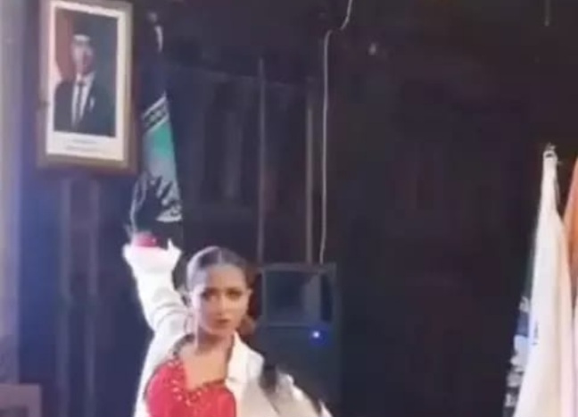 Penampilan atlet dancesport dalam ajang KONI Award di Pendapa Kudus yang viral. (foto. ist)
