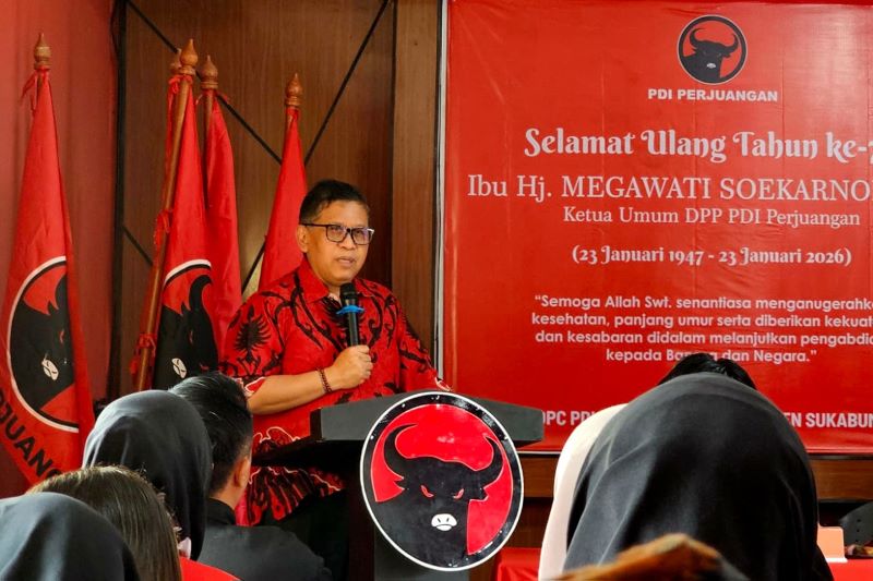 Sekjen DPP PDI Perjuangan, Hasto Kristiyanto, menutup rangkaian kunjungan kerjanya di Sukabumi. (dok. rentak.id)