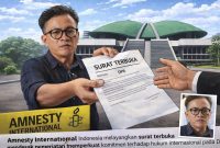 Direktur Eksekutif Amnesty International Indonesia, Usman Hamid layangkan surat terbuka ke DPR (ilustrasi dibikin ai -rentak.id)