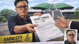 Direktur Eksekutif Amnesty International Indonesia, Usman Hamid layangkan surat terbuka ke DPR (ilustrasi dibikin ai -rentak.id)