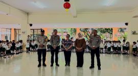 Polsek Serpong jajaran Polres Tangerang Selatan helar edukasi di KB-TK Santa Ursula BSD (foto. ist)
