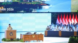 Presiden Prabowo saat membuka Rapat Koordinasi Nasional (dok kementan)