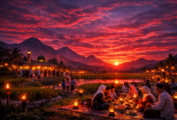 Susana ramadan di pedesaan (ilustrasi dibikin oleh ai - rentak.id)