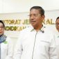 Direktur Jenderal Pendidikan Islam, Amien Suyitno didampingi Direktur KSKK Madrasah dan Kasubdit Kelembagaan KSKK Madrasah.(dok.rentak.id)