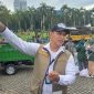 Direktur Utama Perum BULOG, Ahmad Rizal Ramdhani saat di Monas (foto. lazir)