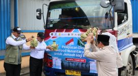 Pelepasan kontainer Beras Befood Nusantara itu berlangsung di Gudang BULOG Kelapa Gading, Jakarta. (dok. rentak.id)