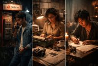 Ilustari peralatan jadul yang sudah tak digunakan lagi. (ilustrasi dibikin ai - rentak.id)