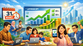 Ilustrasi Capaian Pelaporan SPT Tahunan PPh (ilustrasi dibikin ai -rentak.id)