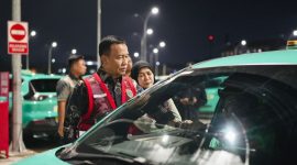 Dirjen Perhubungan Darat Kemenhub saat sidak ke pool taksi Xanh SM (Green SM) (dok. kemenhub)