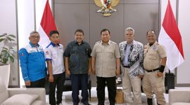 Ketum KSPI  Said Iqbal dalam pertemuan dengan Presiden Prabowo Subianto.  (Foto.istimewa)