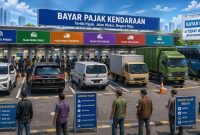 Ilustrasi bayar pajak kenderaan (dibikin oleh ai -rentak.id)