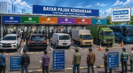 Ilustrasi bayar pajak kenderaan (dibikin oleh ai -rentak.id)