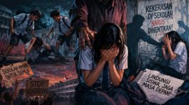 Mencegah kekerasan (ilustrasi dibikin oleh ai - rentak.id)