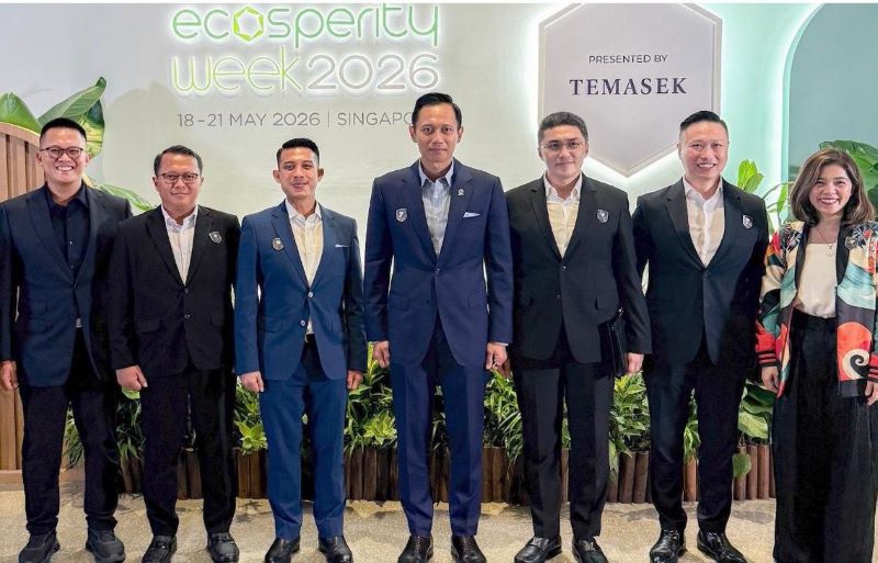 AHY dalam forum internasional Ecosperity Week 2026 di Marina Bay Sands, Singapura (dok. rentak.id)