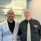 Edy Panjaitan berfoto bersama pembimbingnya usai memaparkan karya-karya piano Komponis Ananda Sukarlan di American Musicological Society (AMS) di New York University, New York AS (foto.ist)