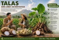 Ilustrasi manfaat talas (dibikin oleh ai -rentak.id)