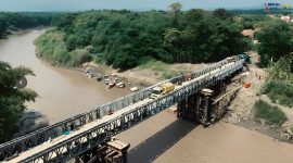 Jembatan Bailey sepanjang 90 meter di Desa Walahar, Kecamatan Larangan, Jawa Tengah (dok. pu)