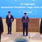 Mendiksaintek Brian Yuliarto, resmi melantik sejumlah pimpinan perguruan tinggi negeri (dok. kemendiksaintek)