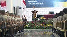 Menko Polkam Jenderal TNI (Purn.) Djamari Chaniago di hadapan para calon perwira Polri (dok. polkam)