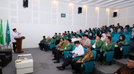 Menteri ATR-BPN Nusron Wahid, saat memberikan kuliah umum di Universitas Wahid Hasyim. (dok. rentak.id)
