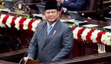 Presiden Prabowo Subianto saat berpidato di gedung DPR (Foto. Sekneg)