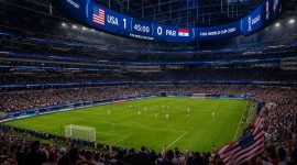Laga Amerika Serikat vs Paraguay (foto dibikin ai - rentak.id)