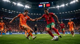 Laga Maroko vs Belanda (dibikin oleh ai- rentakid)