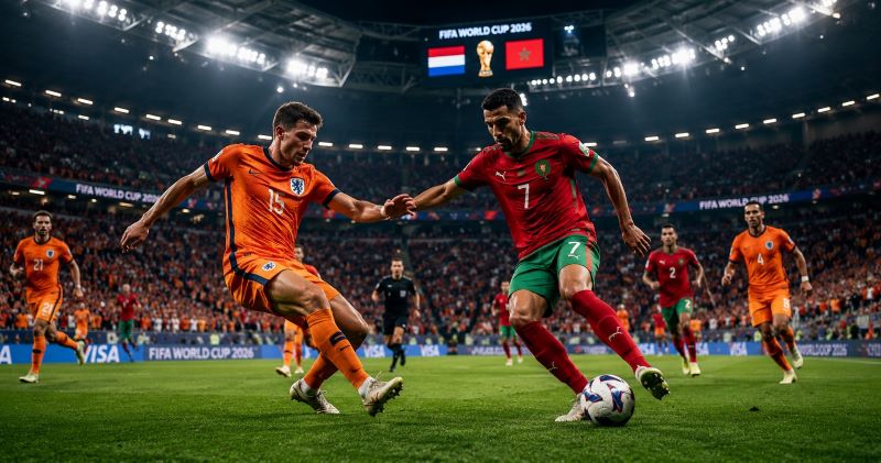Laga Maroko vs Belanda (dibikin oleh ai- rentakid)