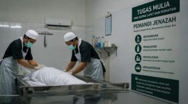 Petugas pemandikan mayat (ilustrasi dibikin oleh ai -rentak.id)