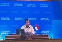 Presiden Prabowo Subianto dalam Sarasehan Kebangsaan2026 di JCC (foto. lazir),