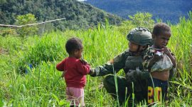 Satgas Pamtas Mobile RI–PNG Gobang VIII Yonif 2 Marinir (dok. dispenal)