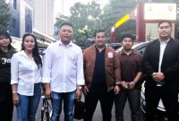 Wakil Sekretaris Jenderal MGN, Arnold Lintong, saat berada di Polda Metro Jaya. (foto mgn)