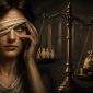 Ilustrasi timbangan hukum (dibikin ai -rentak.id)