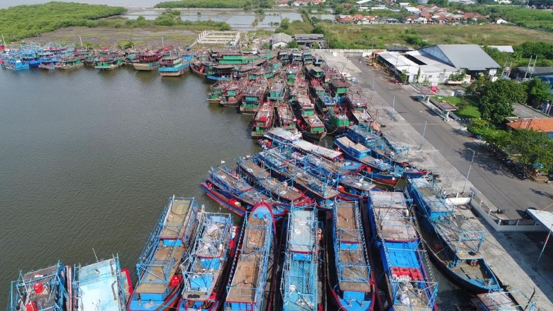Kapal nelayan lagi sandar (foto.kkp)