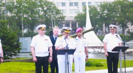 Kasal Laksamana TNI Dr. Muhammad Ali secara resmi membuka Latihan Bersama (Latma) Orruda 2026 bersama Panglima Armada Pasifik Rusia Admiral Viktor Nikolayevich Liina di Vladivostok, Rusia. (foto. dispenal)