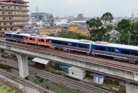 Kereta api yang melintasi kota Medan (foto. istimewa)