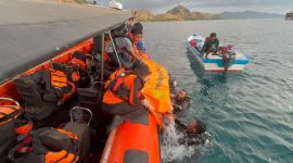 Lanal Labuan Bajo bergerak cepat pencarian dua wisatawan asal Tiongkok (dok. dispenal)
