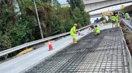 Perkerasan beton di ruas tol arah Rorotan dan Jatiasih (foto. jasa marga)